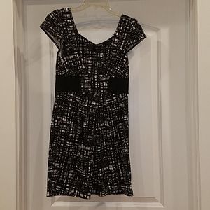 Black, White, and Gray Slimming Dress